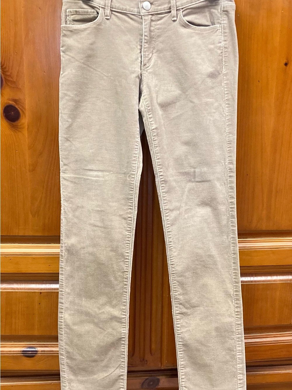 Ann Taylor LOFT Modern Straight Corduroy Pants Tan Neutral Size 27/4